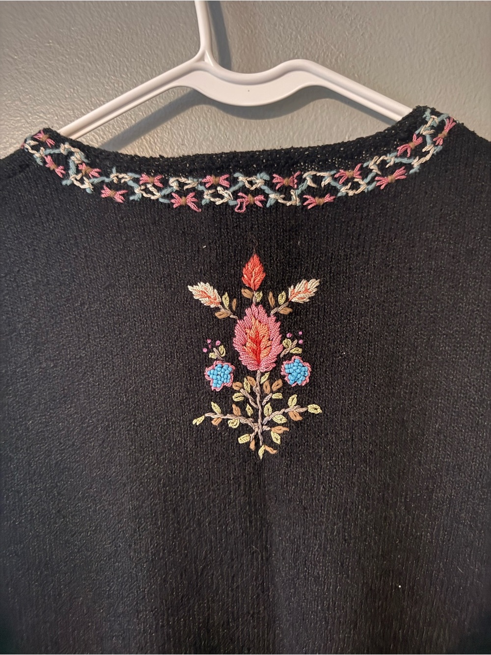 Curio black embroidered cardigan sz M - Picture 12 of 12